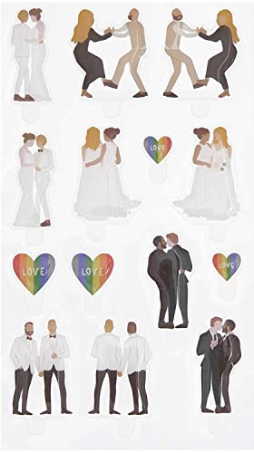 Rico Design Gel Sticker FIGURICO 1 Bogen 19,5x9,5cm Aufkleber kleben Kleber Stickeralbum Sticker aufkleben Hochzeit "Modern" von Rico Design