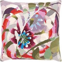 Gobelin Kissen Passionsblume 40x40cm zum Sticken von Rico Design