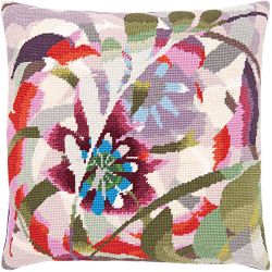 Gobelin Kissen Passionsblume 40x40cm zum Sticken von Rico Design