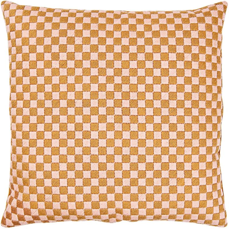 Gobelin Kissen Quadrate rosa-sand 40x40cm zum Sticken von Rico Design