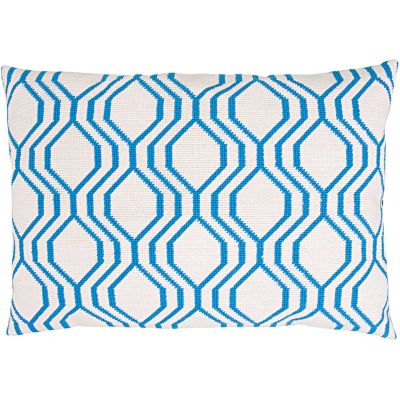 Gobelin Kissen grafisch blau 50x35cm zum Sticken von Rico Design