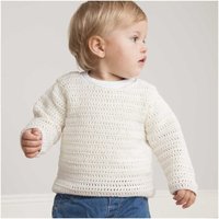 Häkelset Babypullover weiß 12teilig von Rico Design