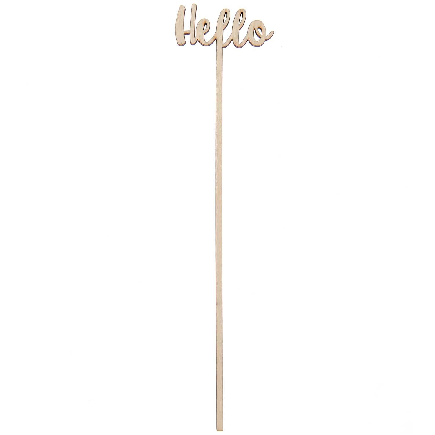 Holzpicker Hello 23,6x4,7cm Holzpicker Hello 23,6x4,7cm von Rico Design