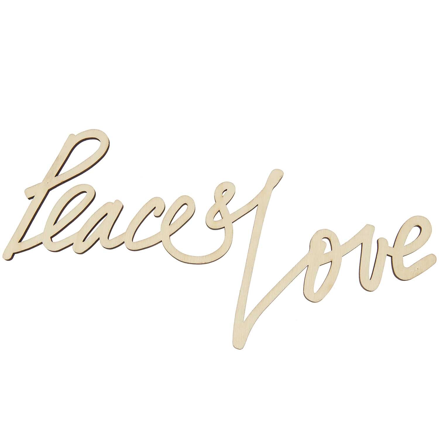 Holzschriftzug magnetisch "Peace & Love" 28x14cm Holzschriftzug magnetisch "Peace & Love" 28x14cm von Rico Design