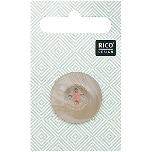 Rico Design | Knopf beige 2,5cm strukturiert von Rico Design