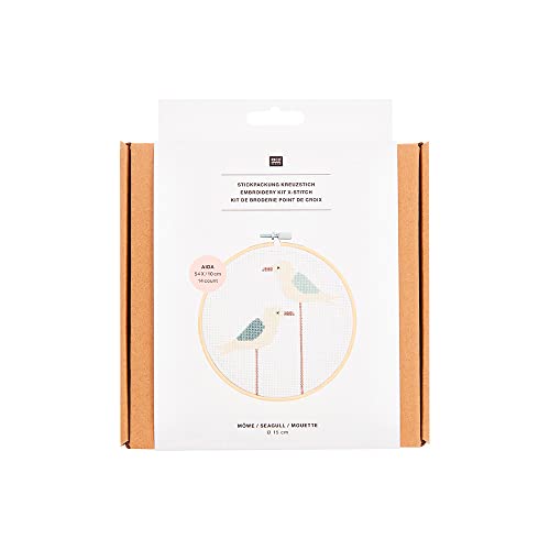 Rico Design Stickpackung Bild Möwe Ø15 cm Kreuzstich maritimer Wandschmuck Deko von Rico Design