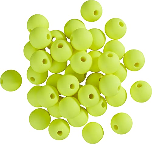 Rico Design Neon-Perlen matt Ø 8mm 40 Stück Schmuck-Perlen Kugel Kette Basteln Gelb von Rico Design