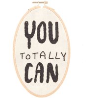 Punch Needle Packung Bild You Totally Can oval 13x21cm von Rico Design