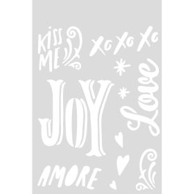 Schablone Love & Joy 18,5x24,5cm selbstklebend von Rico Design