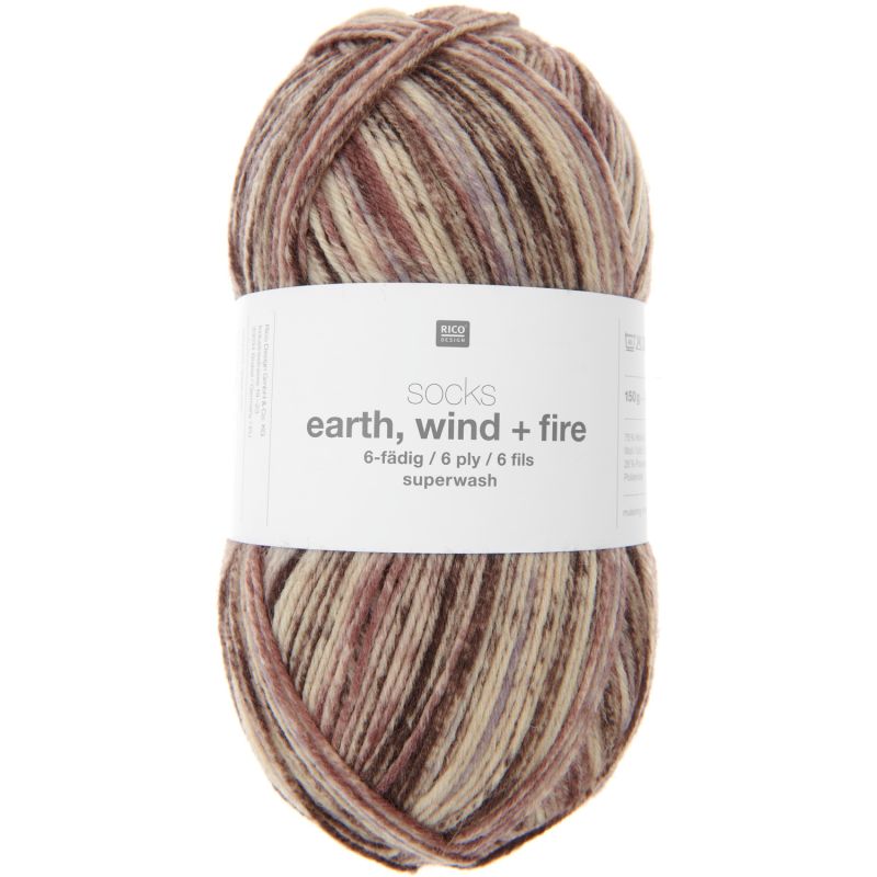 Socks Earth + Wind + Fire 6-fädig von Rico Design