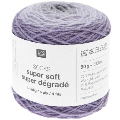 Socks Super Soft Super Dégradé 4-fädig von Rico Design