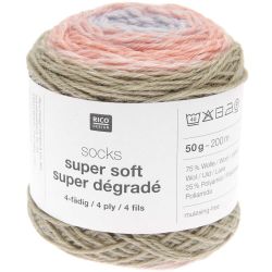 Socks Super Soft Super Dégradé 4-fädig von Rico Design