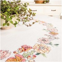 Stickpackung Decke Blumenkranz 90x90cm von Rico Design