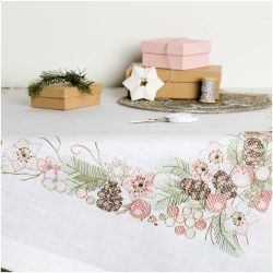 Stickpackung Decke Christrosen 90x90cm von Rico Design