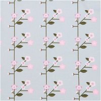 Stoffabschnitt Baumwoll-Popelin rauchblau Sakura Zweige 50x140cm von Rico Design