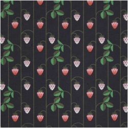 Stoffabschnitt Canvas Erdbeeren blau 50x140cm von Rico Design