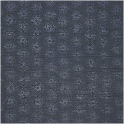 Stoffabschnitt Krinkelmusselin Rosette blau 50x130cm Hot Foil von Rico Design