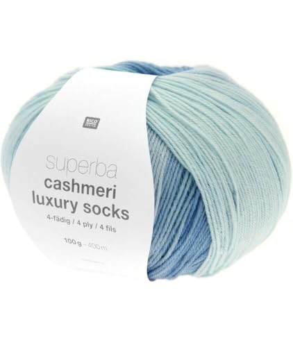 Rico Design Superba Cashmeri Luxus-Socken, 4-fädig, 100 g, weich und luxuriös, für Ihre Füße von Rico Design