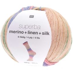 Superba Merino + Linen + Silk 4fädig von Rico Design