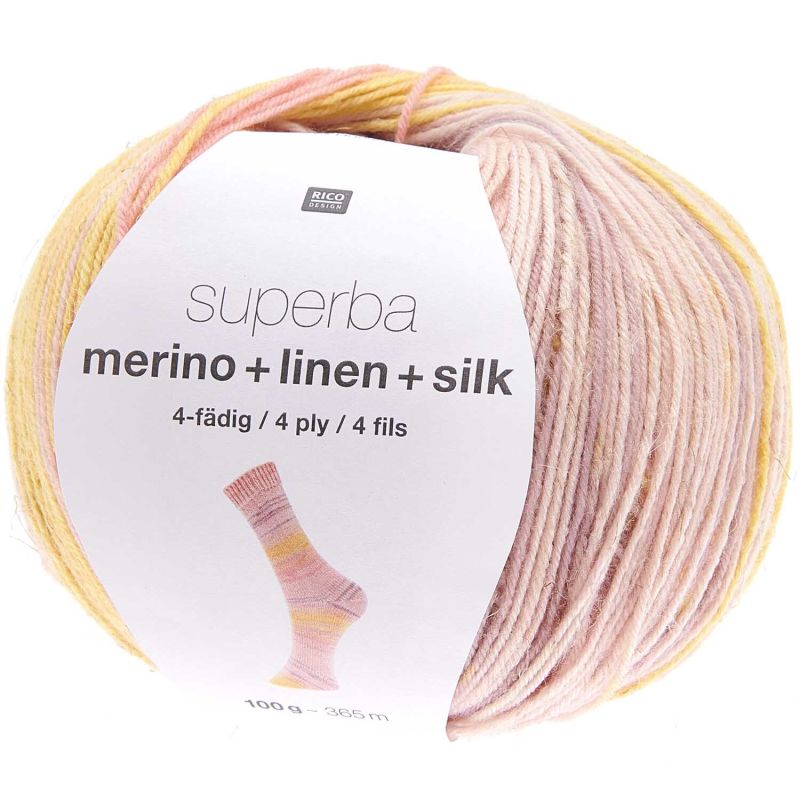 Superba Merino + Linen + Silk 4fädig von Rico Design