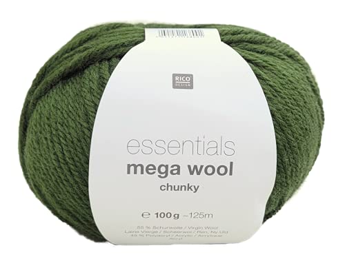 Rico Essentials Mega Wool Chunky Farbe 32, Punch Needle Wolle für Nadelstärke 6 mm von Rico Design