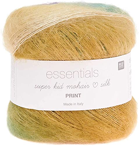 Rico Essentials Super Kid Mohair Loves Silk Print, Lacegarn Mohair Seide Farbverlauf zum Stricken und Häkeln (14 winter) von Rico Design