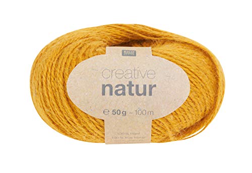 Rico Wolle Wollgarn"Creative Natur" 50 g Hanf Stricken Häkeln DIY basteln Senf von Rico Design