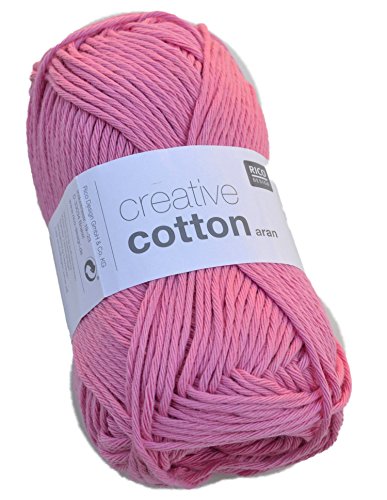 Rico creative cotton aran Farbe 14-pink Baumwollgarn zum Stricken & Häkeln von Rico Design