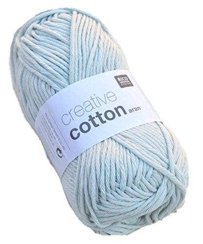 Rico creative cotton aran Farbe 31-cloud Baumwollgarn zum Stricken & Häkeln von Rico Design