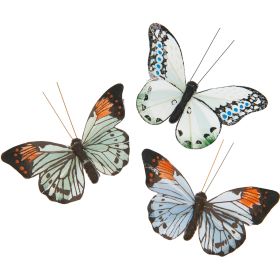 Schmetterling mit Clip Blau/Grün von Rico Design