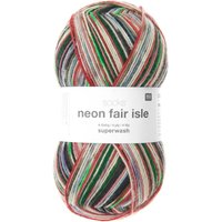 Socks Neon Fair Isle 4-fädig von Rico Design