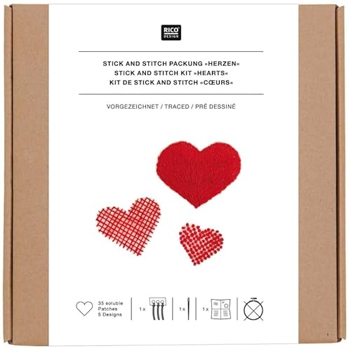 Stick and Stitch Packung Herzen von Rico Design