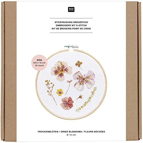 Rico Design Kreuzstich-Stickset - Trockenblumen von Rico Design