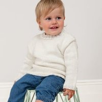 Strickset Babypullover weiß 9teilig von Rico Design