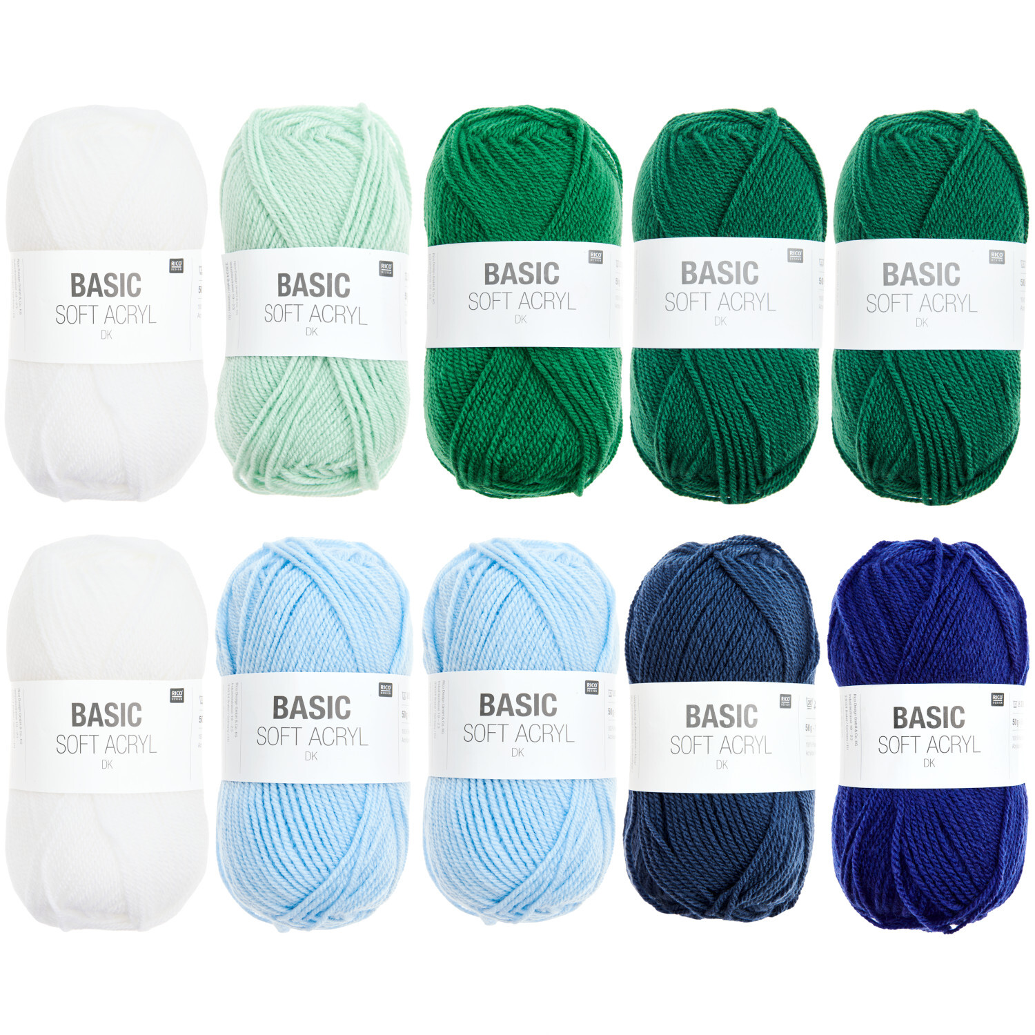 Wollpaket Basic Soft Acryl Aqua Colours Wollpaket Basic Soft Acryl Aqua Colours von Rico Design