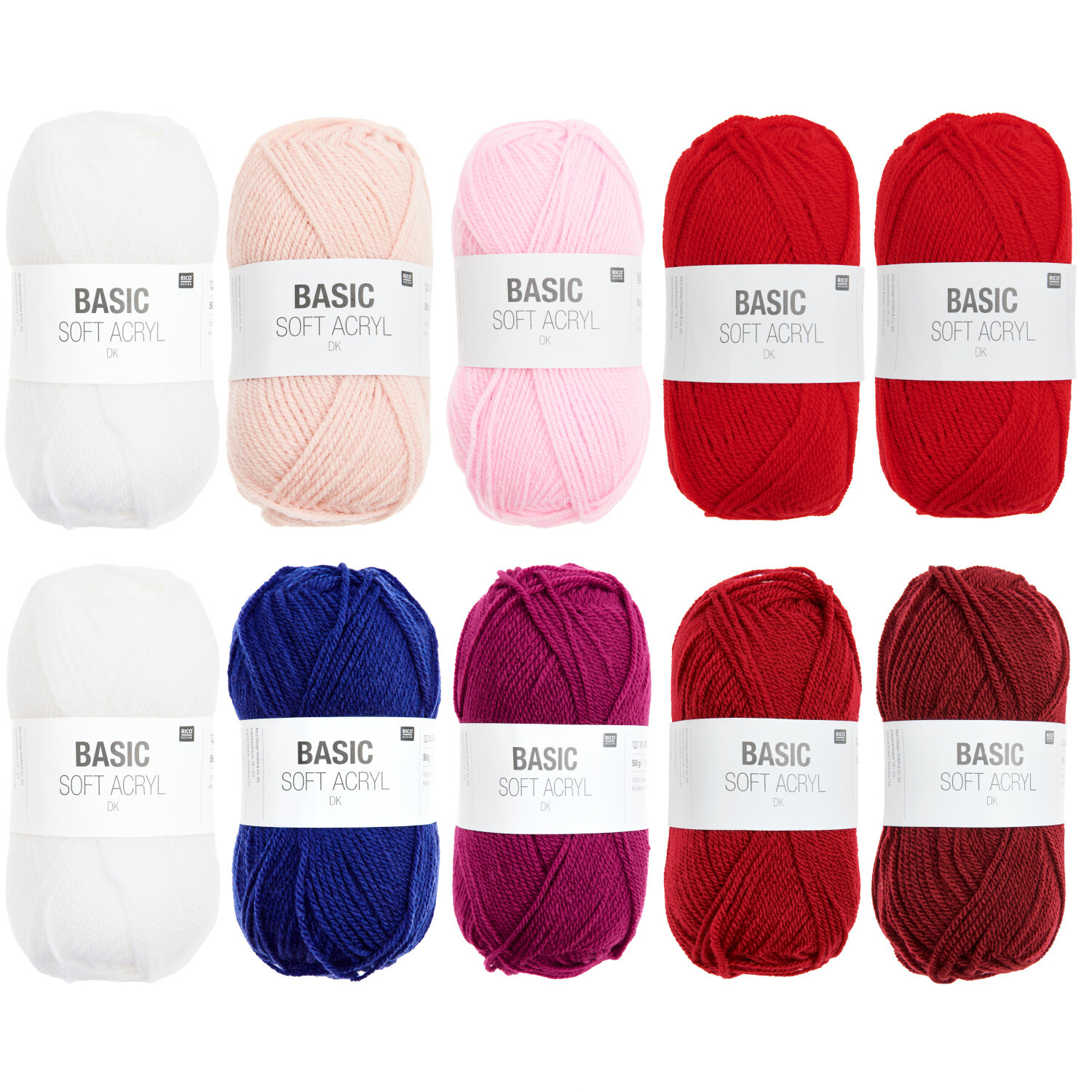 Wollpaket Basic Soft Acryl Berry Colours Wollpaket Basic Soft Acryl Berry Colours von Rico Design