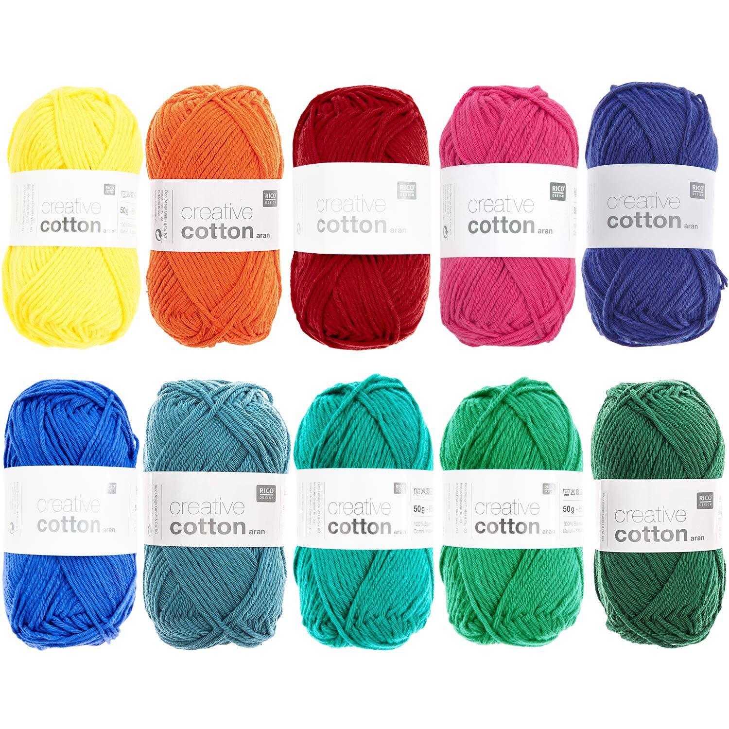 Wollpaket Creative Cotton aran Multi Colours Wollpaket Creative Cotton aran Multi Colours von Rico Design