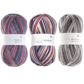 Wollpaket Sockenwolle Superba Bamboo superwash Dunkel von Rico Design