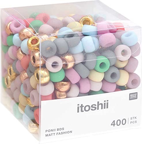 itoshii Perlenmix "Ponii Beads" Matt Fashion von Rico Design