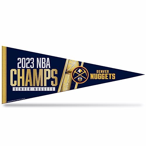 Rico Industries NBA Basketball Denver Nuggets 2023 NBA Champions 30,5 x 76,2 cm Filz Wanddekoration Wimpel – ideal für Zuhause/Schlafzimmer/Männerhöhle Dekor von Rico Industries