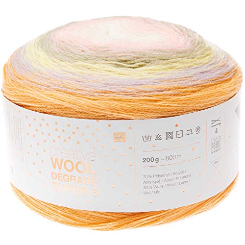 Rico Creative Wool Dégradé Super 6, 200 g Bonbon von Rico creative