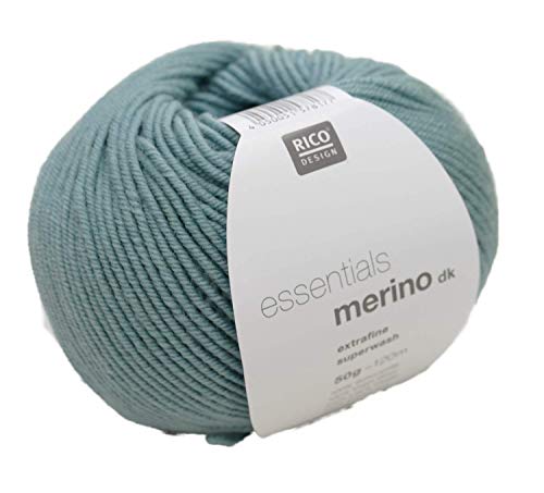 Rico essentials Merino dk Fb. 81 hell petrol, Merinowolle zum Stricken & Häkeln von Rico Design