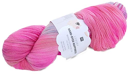 Hand-Dyed Yarn (03), Merino Extrafine dk mulesingfrei, Merinowolle extrafein, handgefärbt, 100 Gramm von Rico Design