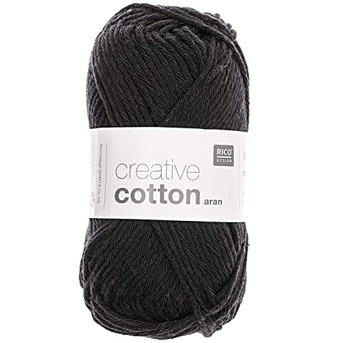 Rico Design Creative Cotton aran 50 g, ca. 85 m Schwarz von Rico Design