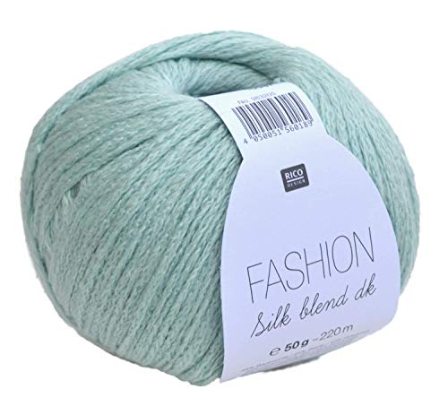 Rico Fashion Silk blend dk Farbe 010 - Mint, edles Garn aus Seide und Baumwolle zum Stricken & Häkeln von Rico Design