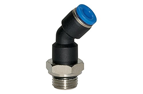 RIEGLER 109228-167.018-10 Steckverschraubung 45° »Blaue Serie«, drehbar, G 1/8 außen, Ø10mm, 1Stk von Riegler