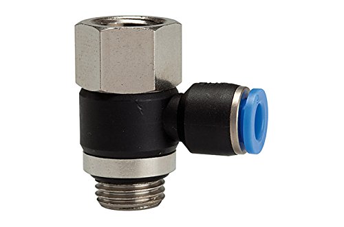 RIEGLER 109435-221.005-4 L-Steckverschraubung »Blaue Serie« drehbar, M5 i./a., max.15 Ø4mm, 1Stk von Riegler