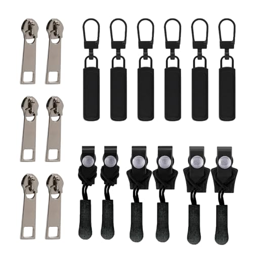 18er-Pack Reißverschluss Reparatur Set,Reissverschluss Reparatur Set,Reißverschluss Reparatur,Reparatur Reißverschluss,Geeignet für Koffer,Mäntel,Stiefel, Jacken,Rucksäcke,Laken von Rienan