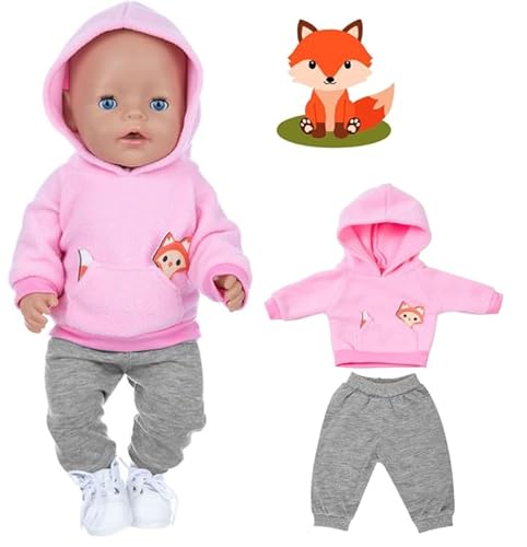 Puppenkleidung 43 cm Kleidung Outfits für Baby Puppen Rosa Puppenkleider 43cm,Weich und Bequem, Kinder,Mädchen und Jungen Zum Kindertag,Geburtstage von Rienan