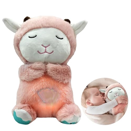 Rienan Schlummer Otter Schlummerotter Schlummer Otter mit Herzschlag Kuschel Otter mit Herzschlag Kuscheltier Schlummer Otter geeignet zur Beruhigung von Babys für Einen Ruhigen Schlaf (Rosa). von Rienan